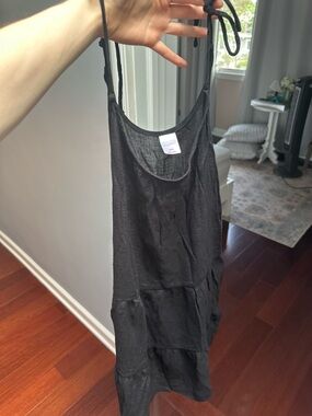 Xhilaration Black Tie-Strap Swim Coverup
